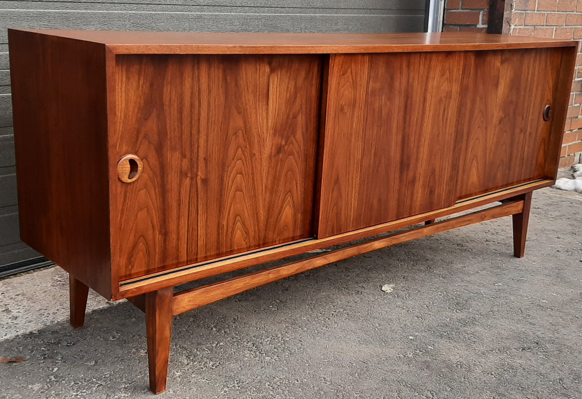 REFINISHED MCM Teak Sideboard Credenza 70