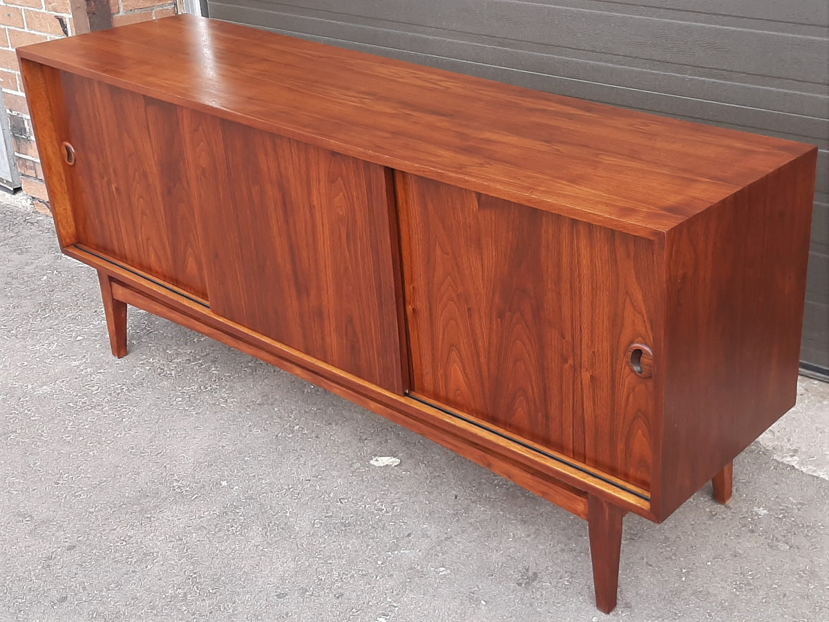 REFINISHED MCM Teak Sideboard Credenza 70