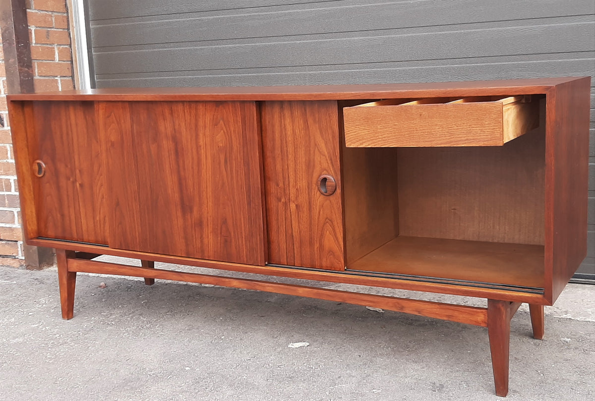 REFINISHED MCM Teak Sideboard Credenza 70