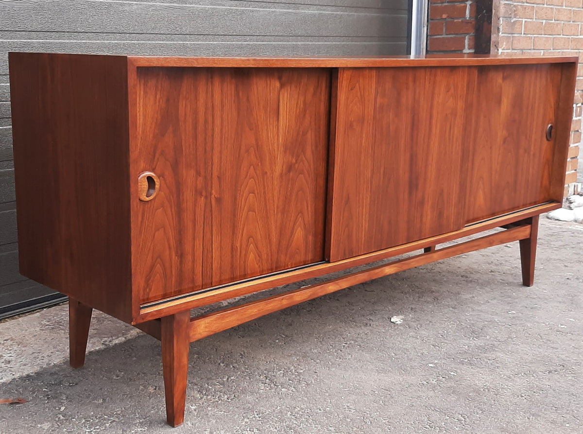 REFINISHED MCM Teak Sideboard Credenza 70