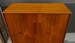 REFINISHED Mid Century Modern Teak Compact Wardrobe or Tall Dresser 4