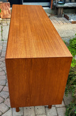 REFINISHED Mid Century Modern Teak Sideboard Credenza TV Media Console 5ft 4