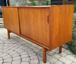 REFINISHED Mid Century Modern Teak Sideboard Credenza TV Media Console 5ft 7