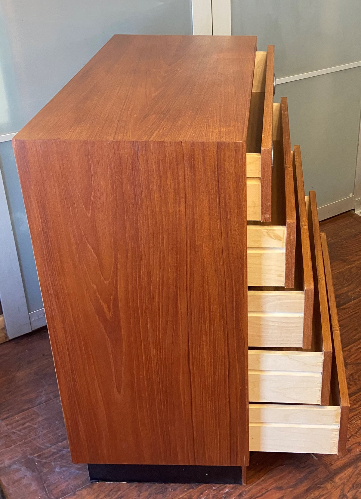 REFINISHED Mid Century Modern Teak Dressers 9 drawers & 5 Drawers, Narrow