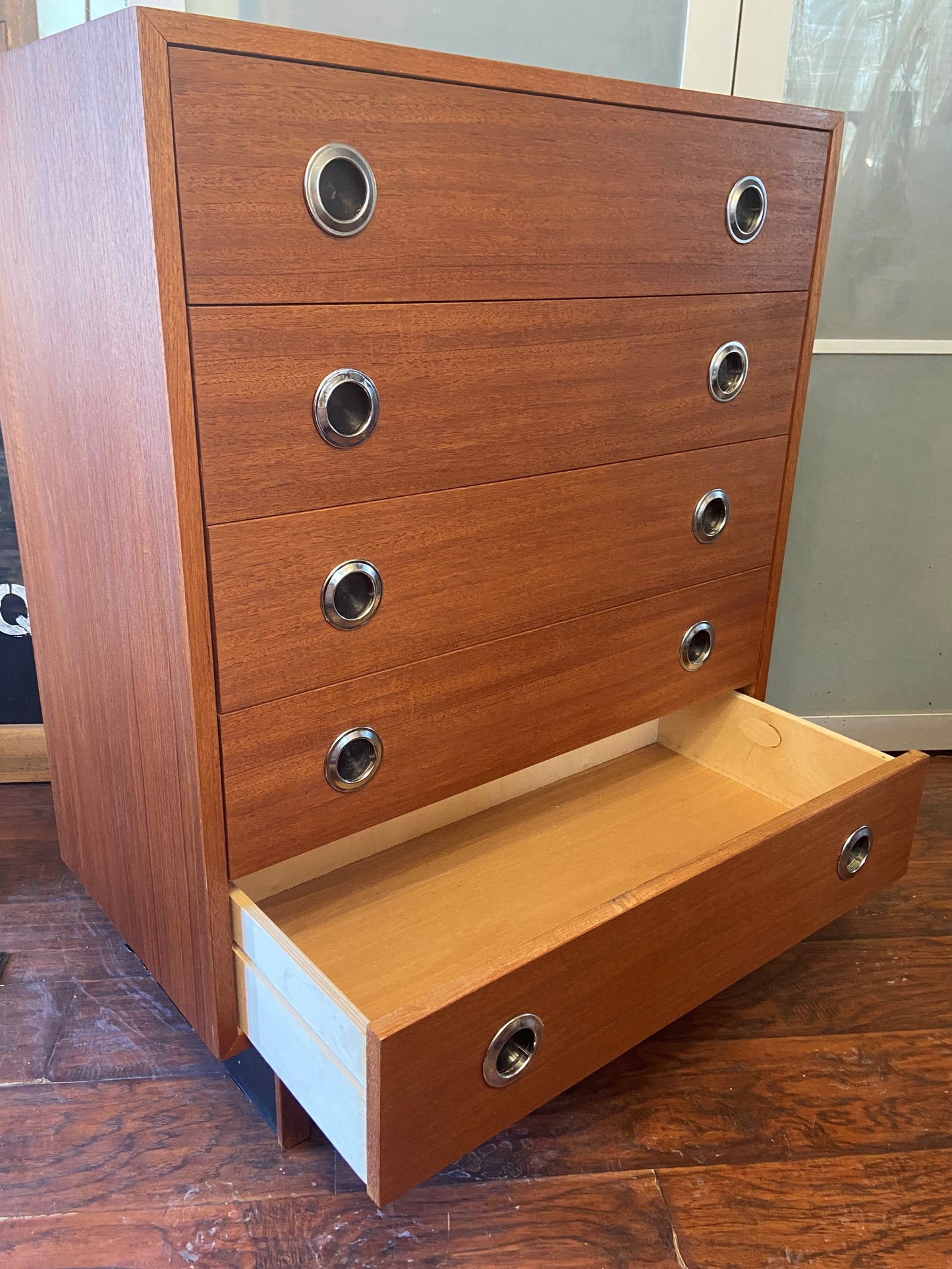 REFINISHED Mid Century Modern Teak Dressers 9 drawers & 5 Drawers, Narrow