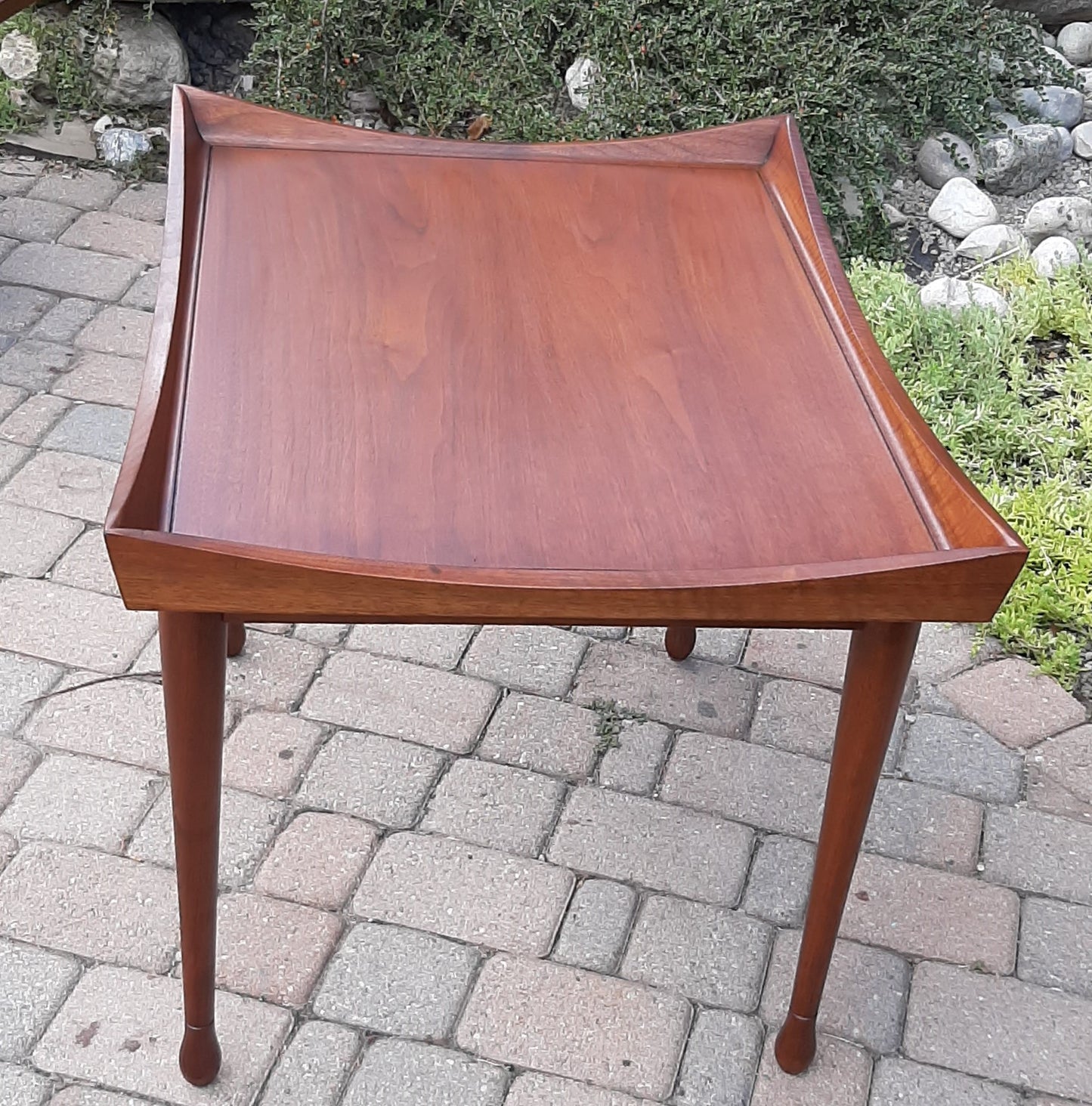 Set of 2 REFINISHED MCM Walnut Accent Tables by Deilcraft