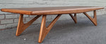 Sculptural MCM Walnut & Ash Coffee table REFINISHED, in style of A.Pearsall, Perfect 4