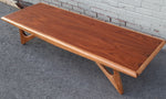 Sculptural MCM Walnut & Ash Coffee table REFINISHED, in style of A.Pearsall, Perfect 1