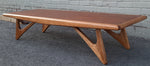 Sculptural MCM Walnut & Ash Coffee table REFINISHED, in style of A.Pearsall, Perfect 7