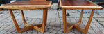 Sculptural MCM Walnut & Ash side tables REFINISHED, in style of A.Pearsall, Perfect 6