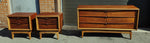 2 REFINISHED Sculptural Mid Century Modern Walnut Nightstands 3