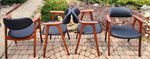 2 REFINISHED REUPHOLSTERED Mid Century Modern walnut armchairs 1