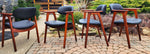 2 REFINISHED REUPHOLSTERED Mid Century Modern walnut armchairs 6