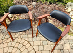 2 REFINISHED REUPHOLSTERED Mid Century Modern walnut armchairs 13