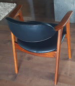 Set of 2 REFINISHED REUPHOLSTERED Mid Century Modern walnut armchairs 7