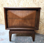 Mid Century Modern Walnut Bedside/ End Table in style of Vladimir Kagan 1