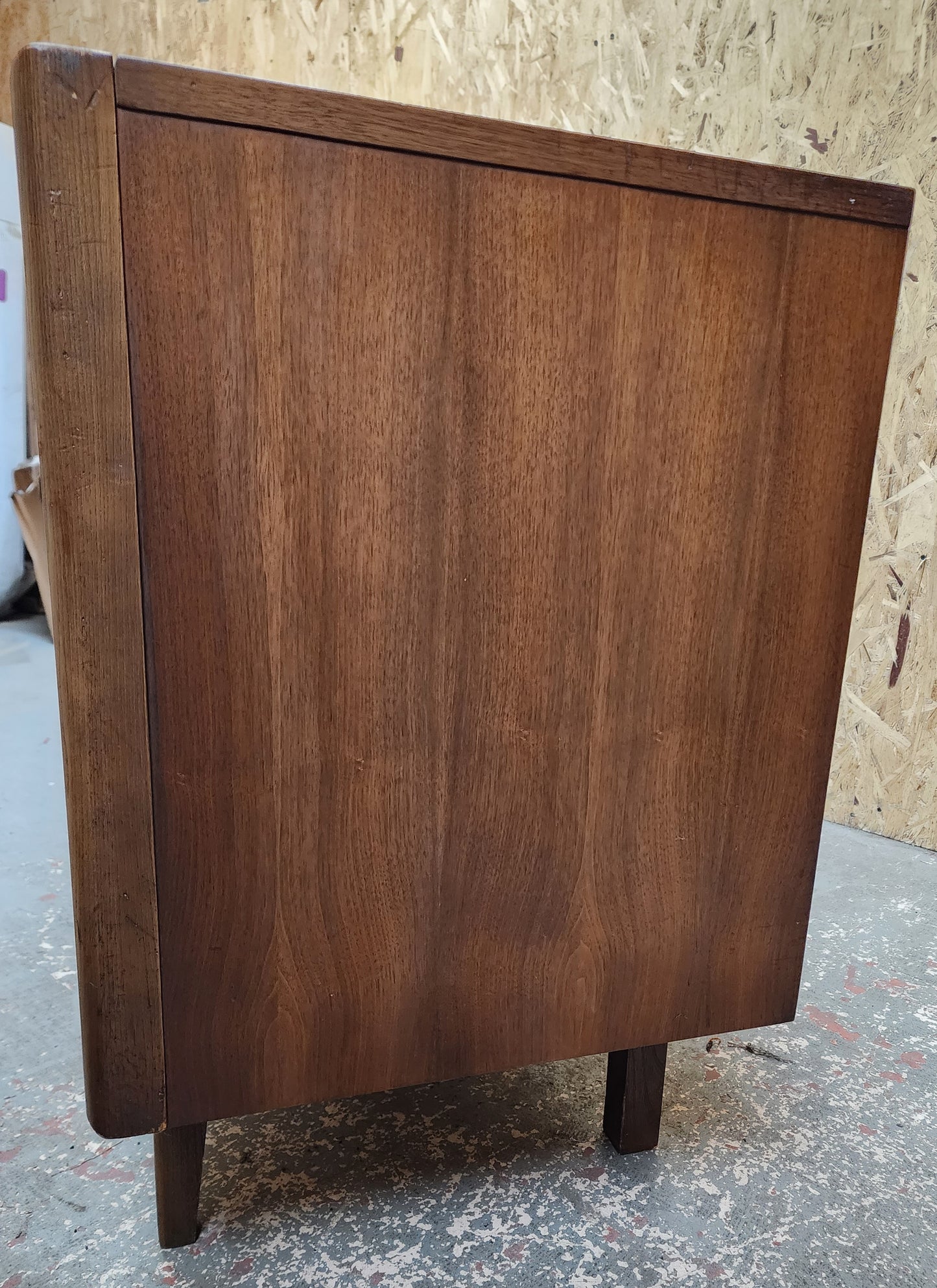 Mid Century Modern Walnut Bedside/ End Table in style of Vladimir Kagan