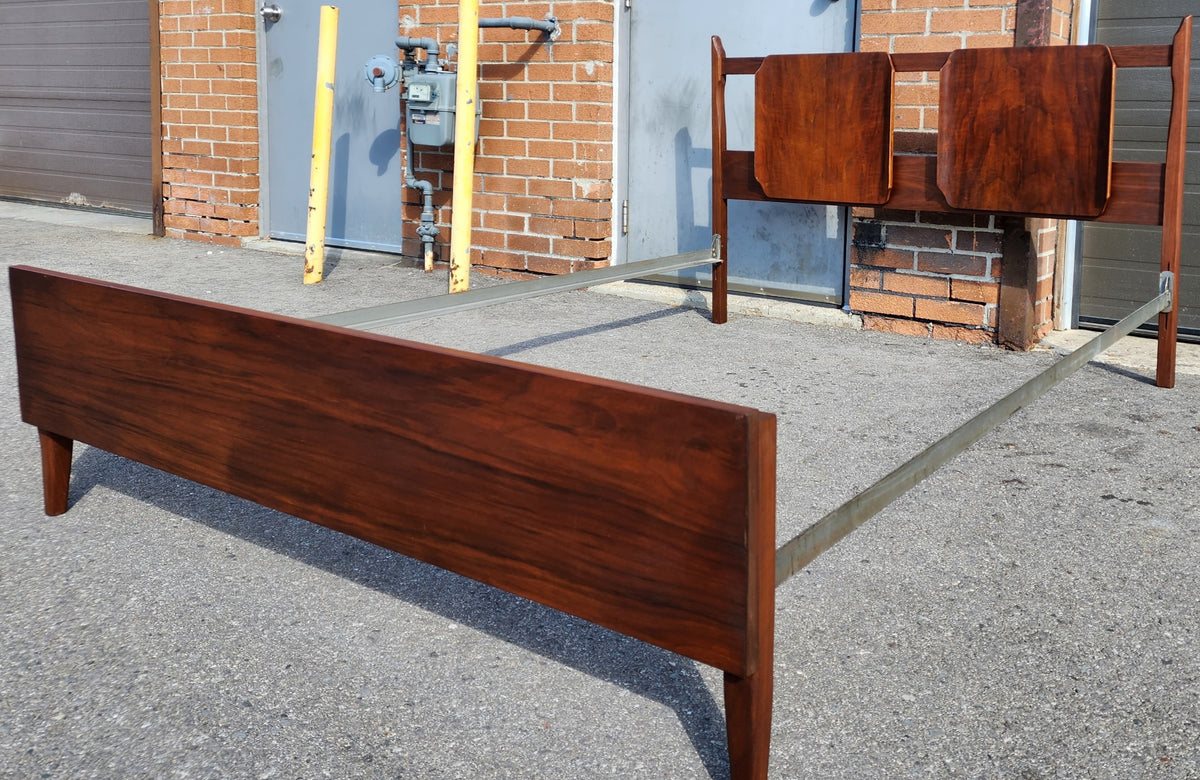 REFINISHED Mid Century Modern Walnut Bed Double/ Full