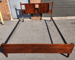 REFINISHED Mid Century Modern Walnut Bed Double/ Full 3