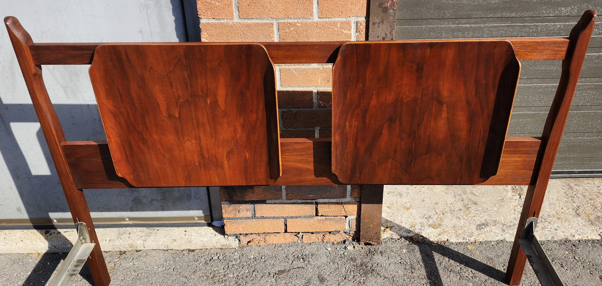 REFINISHED Mid Century Modern Walnut Bed Double/ Full