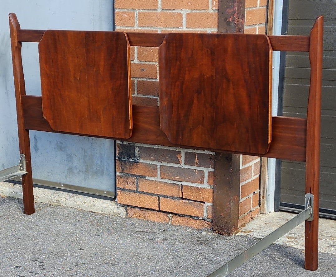 REFINISHED Mid Century Modern Walnut Bed Double/ Full