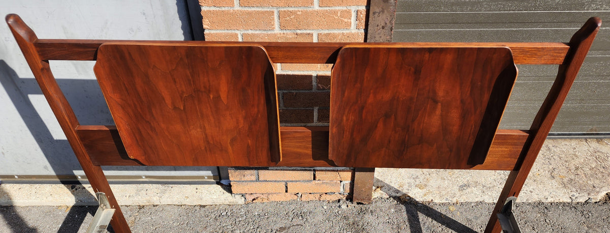 REFINISHED Mid Century Modern Walnut Bed Double/ Full