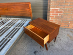 REFINISHED Mid Century Modern Walnut Bed Double, 2 Nightstands & Dresser, Perfect 10