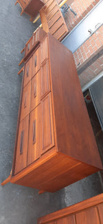 ON HOLD***REFINISHED MCM  walnut dresser 9 drawers, tallboy, 2 nigh stands, headboard for queen bed & frame - PERFECT - Mid Century Modern Toronto 7