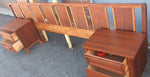 ON HOLD***REFINISHED MCM  walnut dresser 9 drawers, tallboy, 2 nigh stands, headboard for queen bed & frame - PERFECT - Mid Century Modern Toronto 8