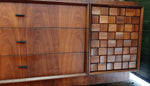 RESERVED for Bryan***REFINISHED MCM Walnut Brutalist Bedroom SET in Paul Evans style, PERFECT 6