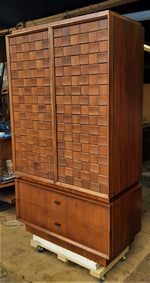 RESERVED for Bryan***REFINISHED MCM Walnut Brutalist Bedroom SET in Paul Evans style, PERFECT 3