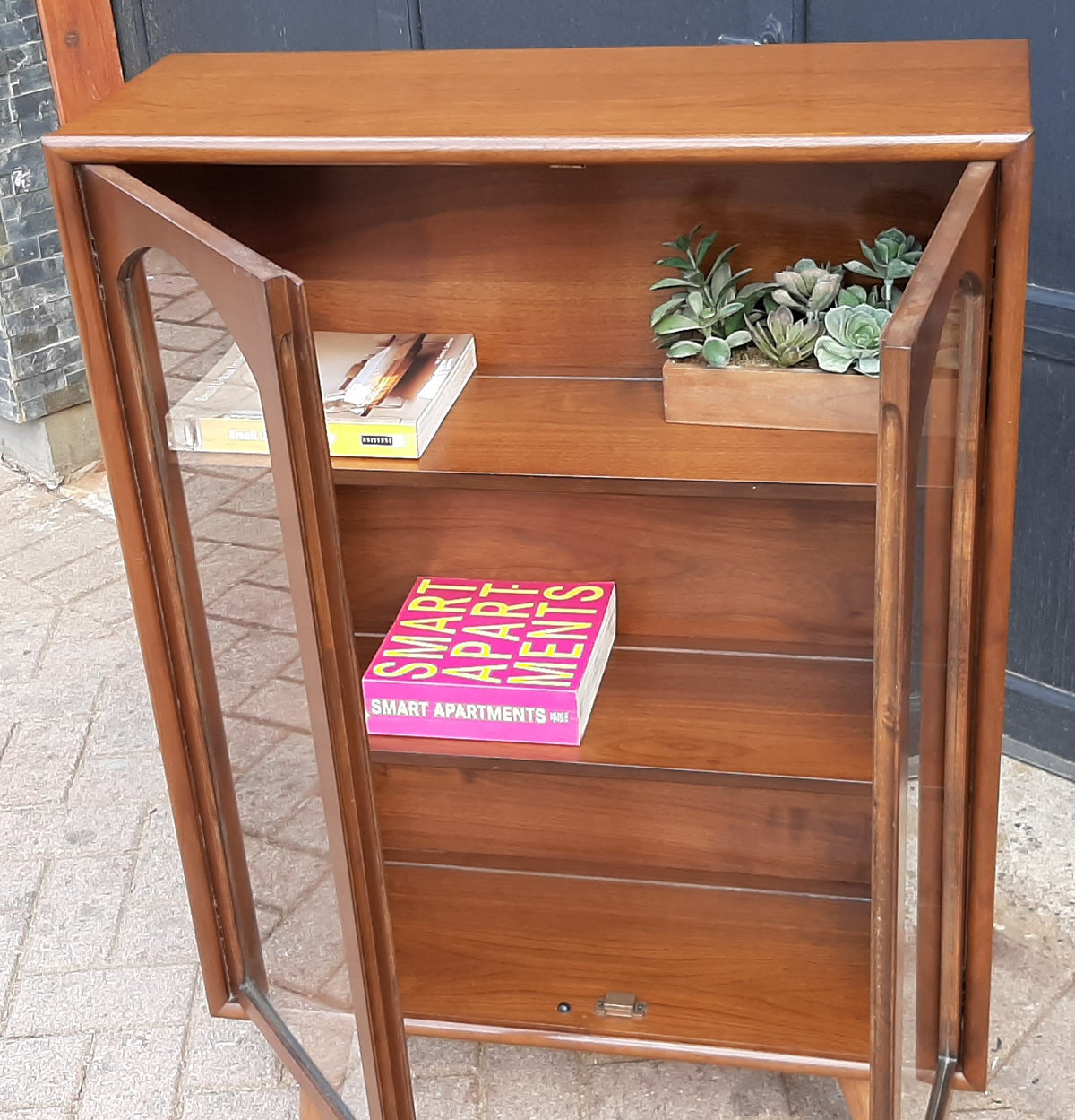 RESTORED MCM Walnut Bookcase Petite L 29