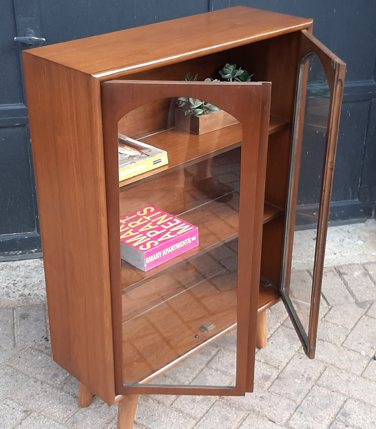 RESTORED MCM Walnut Bookcase Petite L 29