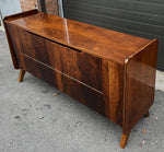 Mid Century Modern Walnut Linen Chest w Finished Back/Records Storage/ Media Unit/ Divider 1