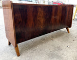 Mid Century Modern Walnut Linen Chest w Finished Back/Records Storage/ Media Unit/ Divider 8