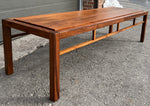 REFINISHED Mid Century Modern Walnut Coffee Table, Floating Top L 58