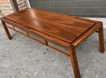 REFINISHED Mid Century Modern Walnut Coffee Table, Floating Top L 58