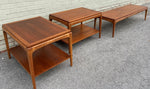 REFINISHED Mid Century Modern Walnut Coffee Table by Lane, PERFECT, Low 7