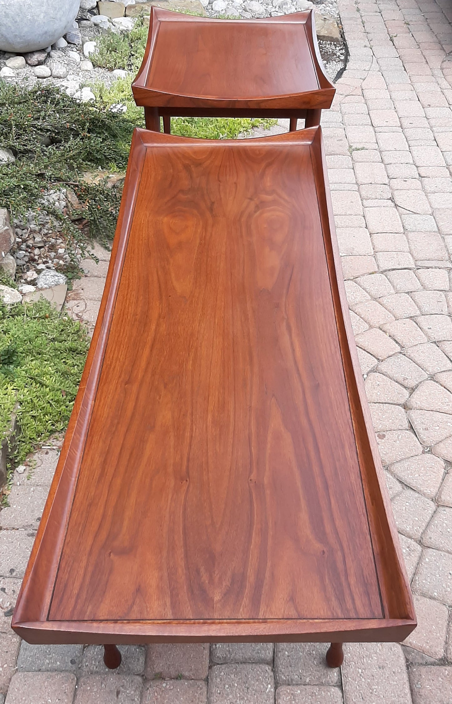 REFINISHED MCM Walnut Coffee Table by Deilcraft 5ft, PERFECT