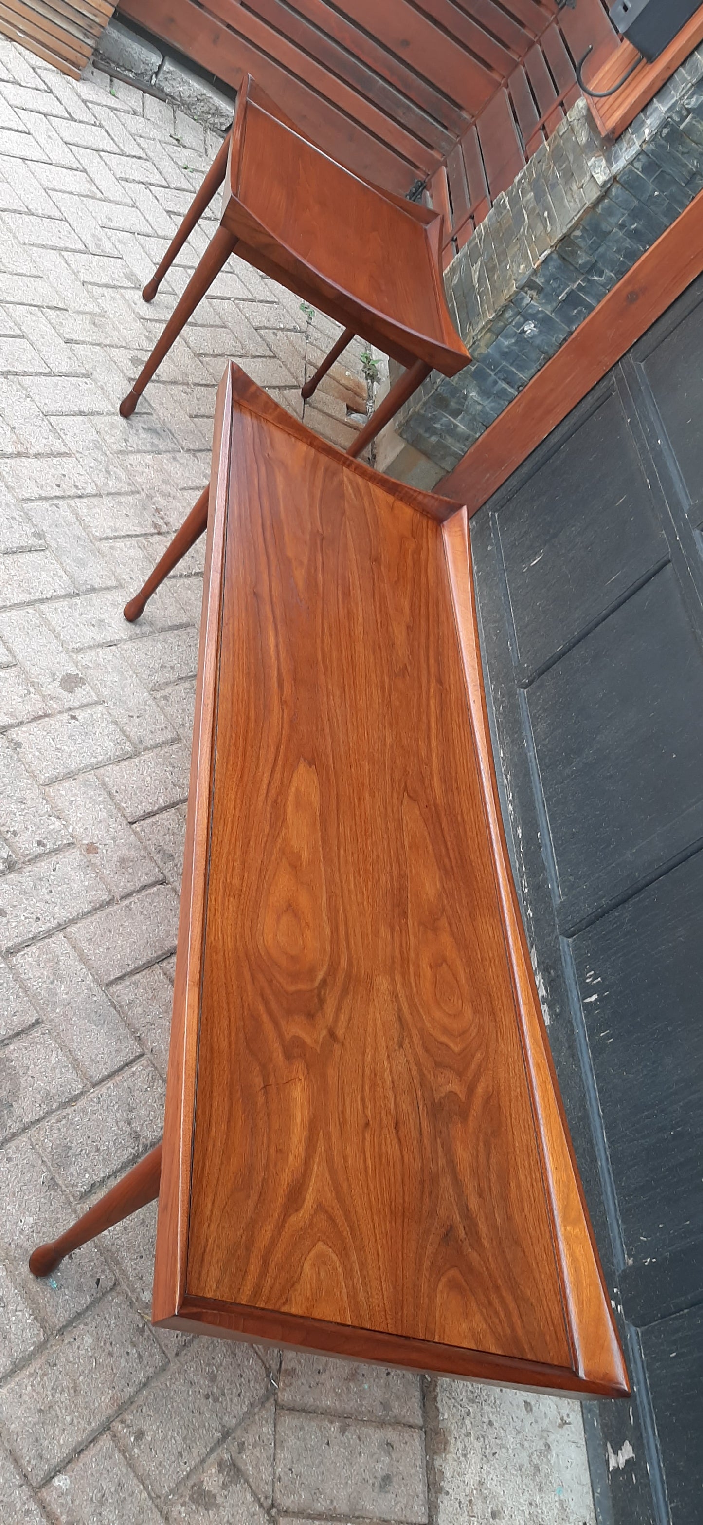 REFINISHED MCM Walnut Coffee Table by Deilcraft 5ft, PERFECT