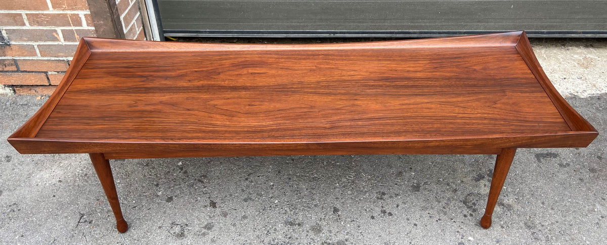 REFINISHED Mid Century Modern Walnut Coffee Table by Deilcraft 5ft