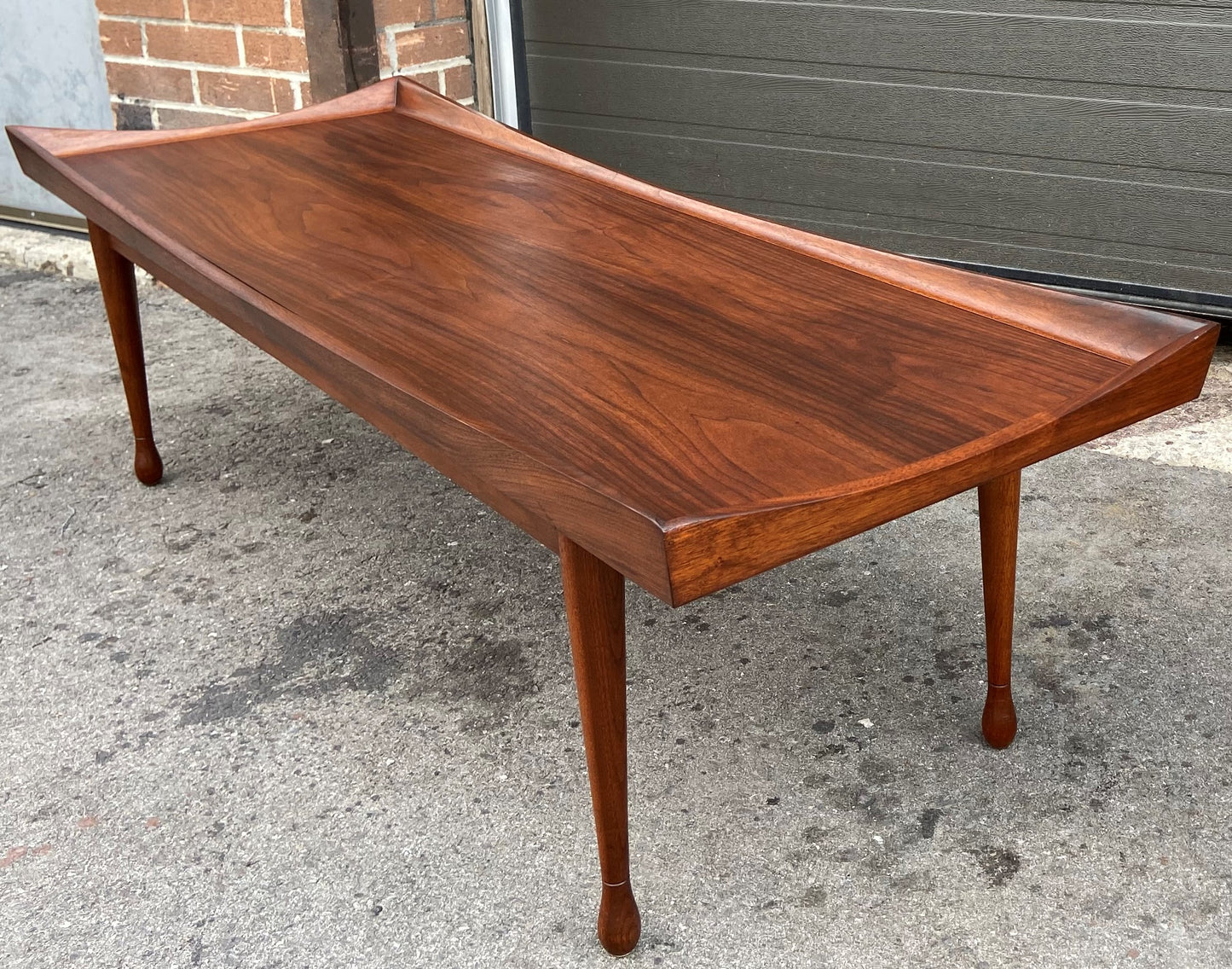 REFINISHED Mid Century Modern Walnut Coffee Table by Deilcraft 5ft