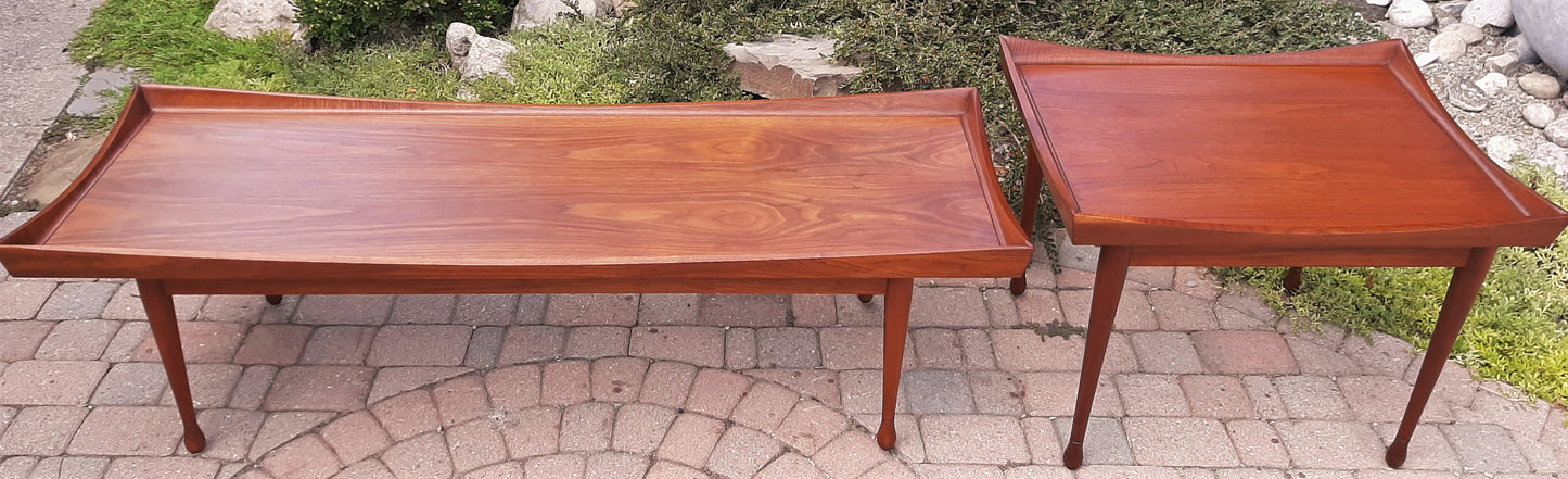 REFINISHED MCM Walnut Coffee Table by Deilcraft 5ft, PERFECT