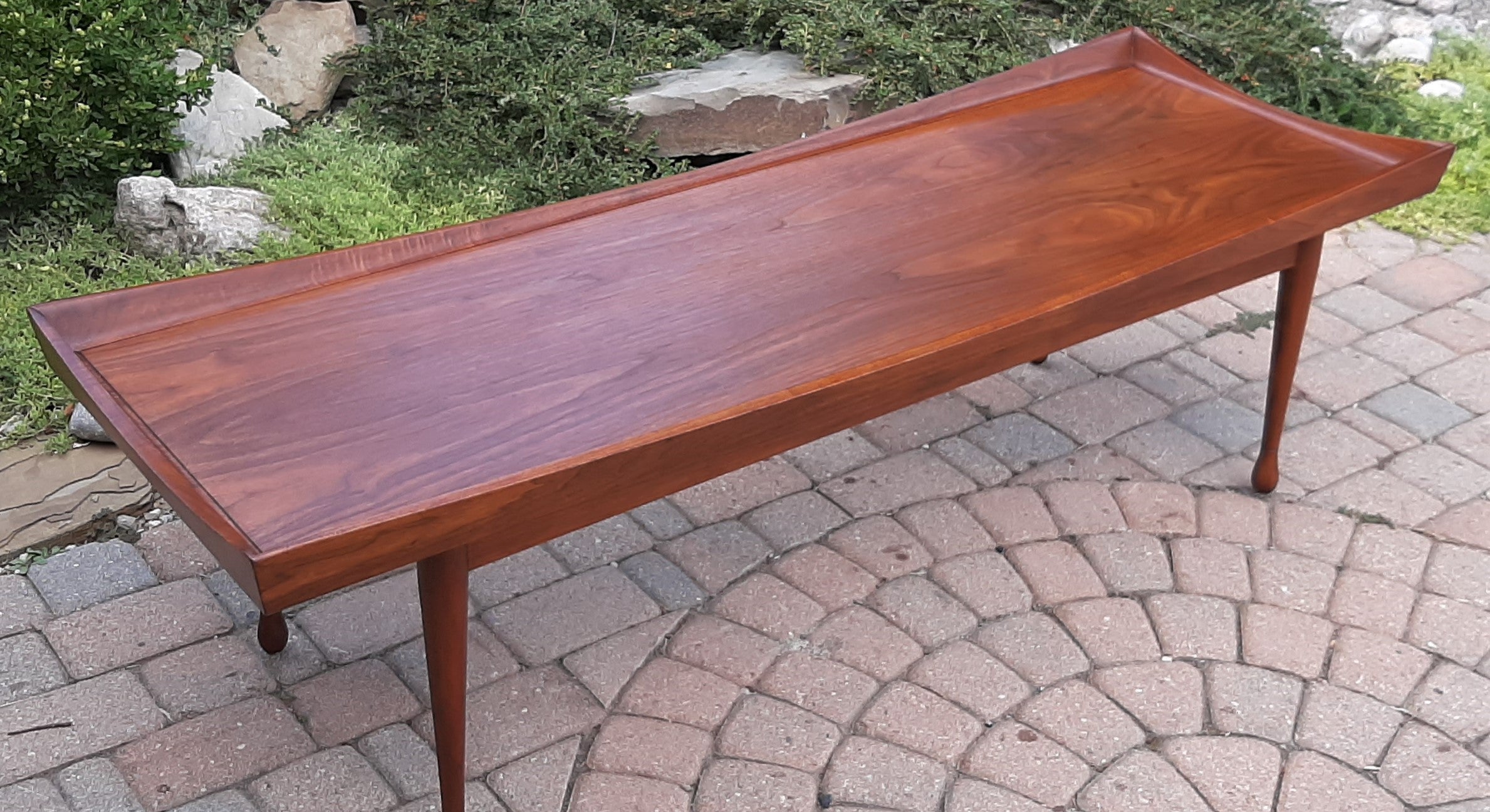 Mcm walnut deals coffee table