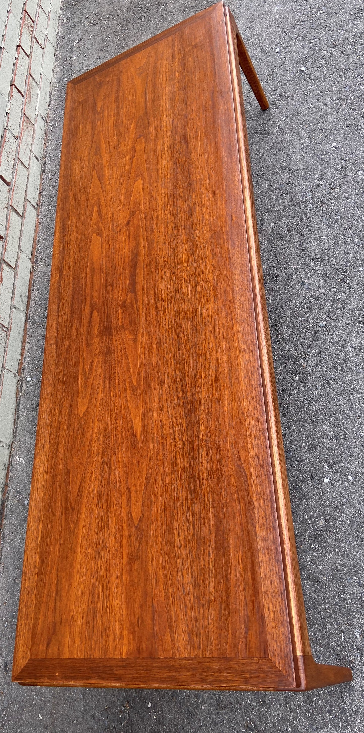 REFINISHED Mid Century Modern Walnut Coffee Table by Lane, PERFECT, Low