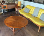 REFINISHED MCM Copenhagen Walnut Round Coffee Table by Lane D38