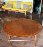 REFINISHED MCM Copenhagen Walnut Round Coffee Table by Lane D38