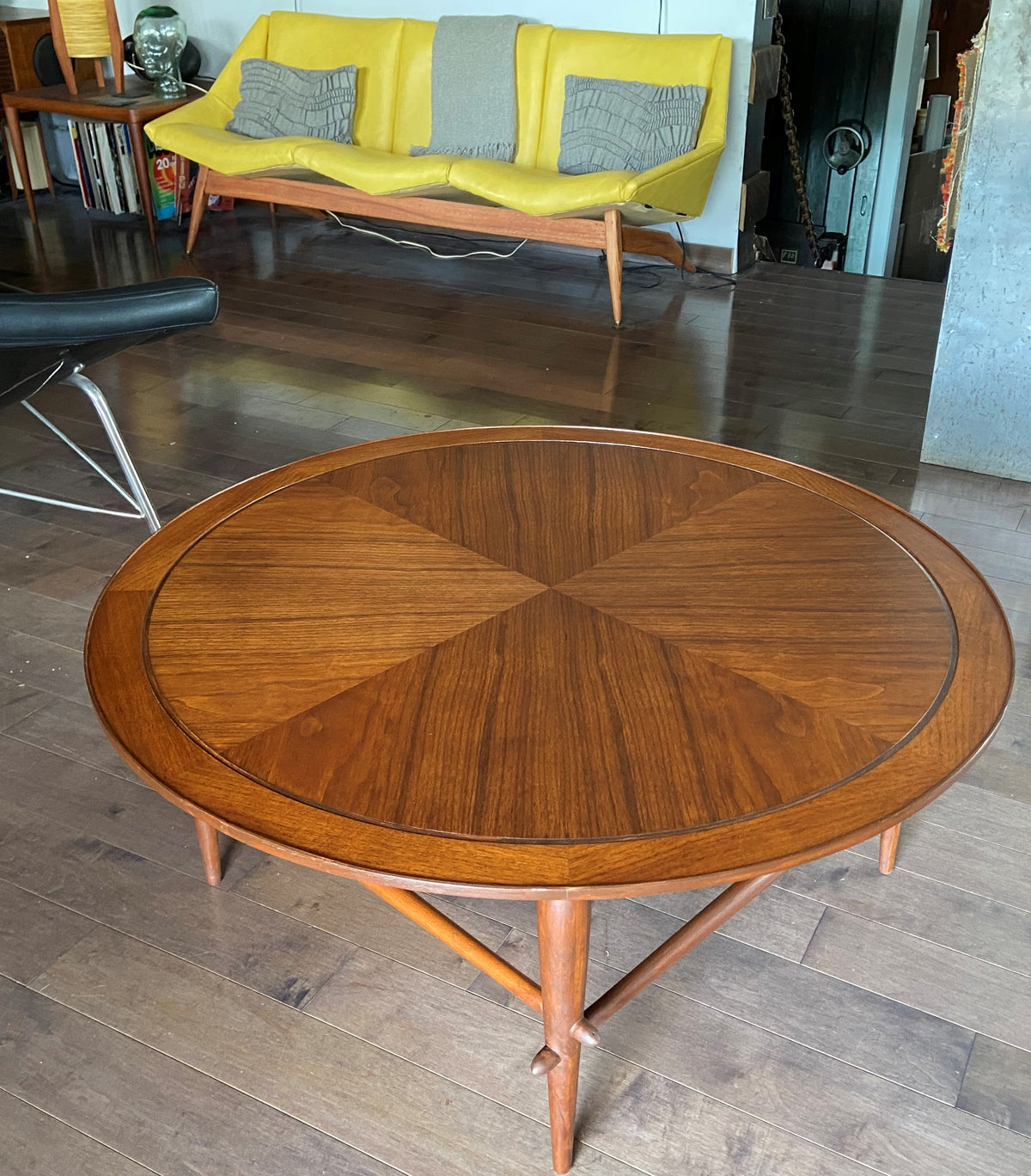 REFINISHED MCM Copenhagen Walnut Round Coffee Table by Lane D38