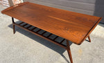 REFINISHED Mid Century Modern Walnut tray-style coffee table, Perfect 6