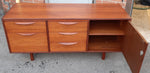 REFINISHED  MCM Walnut Credenza with Finished Back, wide and low 7